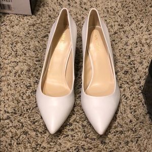 White Nine West heels